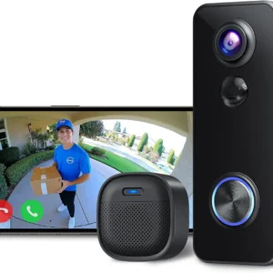 Wireless Video Doorbell with 180° View, Two-Way Talk